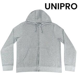 Unipro Gray Zip-Up Sweatshirt